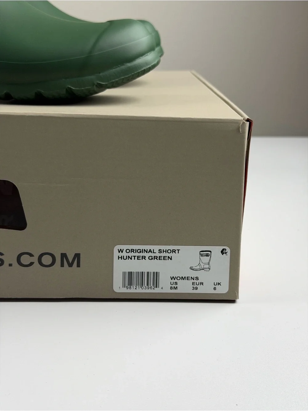 Hunter Women's Original Short Rain Boots in Hunter Green, Size 8